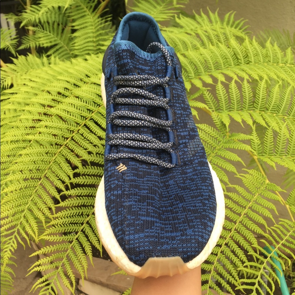 Adidas Pure Boost (10 US) Running Shoes (Blue) - Picture 2 of 8